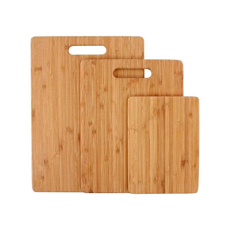 Wholesale Eco-Friendly Bamboo Cutting Board Serving Tray Rectangle Plate Dish with Handle Home Dishes Eco-Friendly Packaging