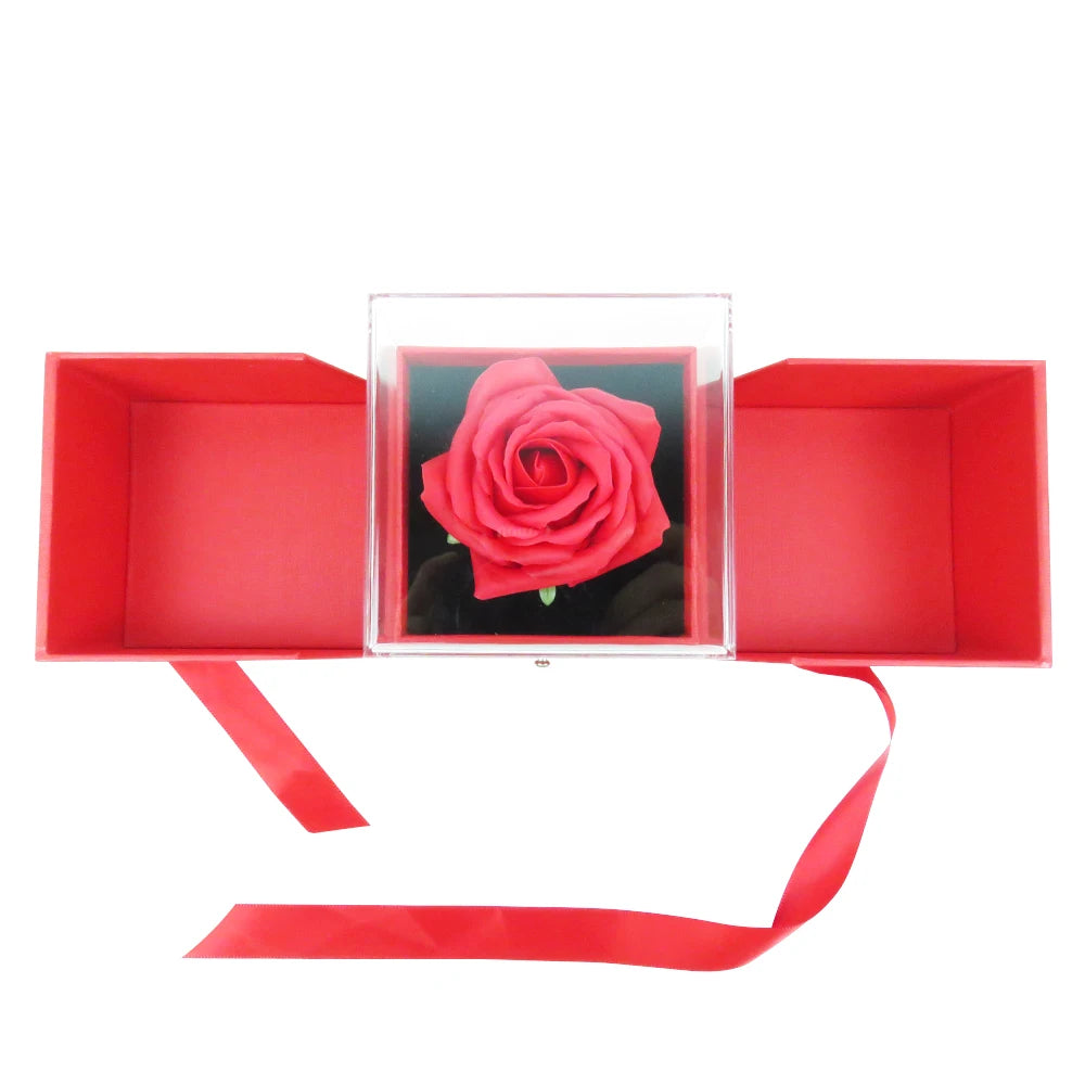 Elegantly Crafted Red Luxury Jewelry UV Coating Matt Lamination Exquisite Design for Storing Precious Gems Watch Accessories