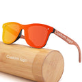 Wooden Bamboo Sunglasses Polarized Custom logo Bamboo Sunglasses for Men and Women UV Blocking Coating