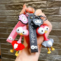 Best Selling Stocked Cartoon PVC Key Chain Cute Pets Keyring Charms Llavero Anime Cheap Promotion Gifts Custom 3d Keychain