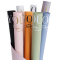 SY Hot Sale Ready to Ship 58*58cm Waterproof Flower Wrapping Paper Recyclable Coated Stickers for Crafts Love You Design
