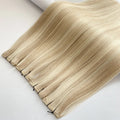 Top Quality Remy Cuticle Aligned Seamless Genius Hair Hand Tied Weft