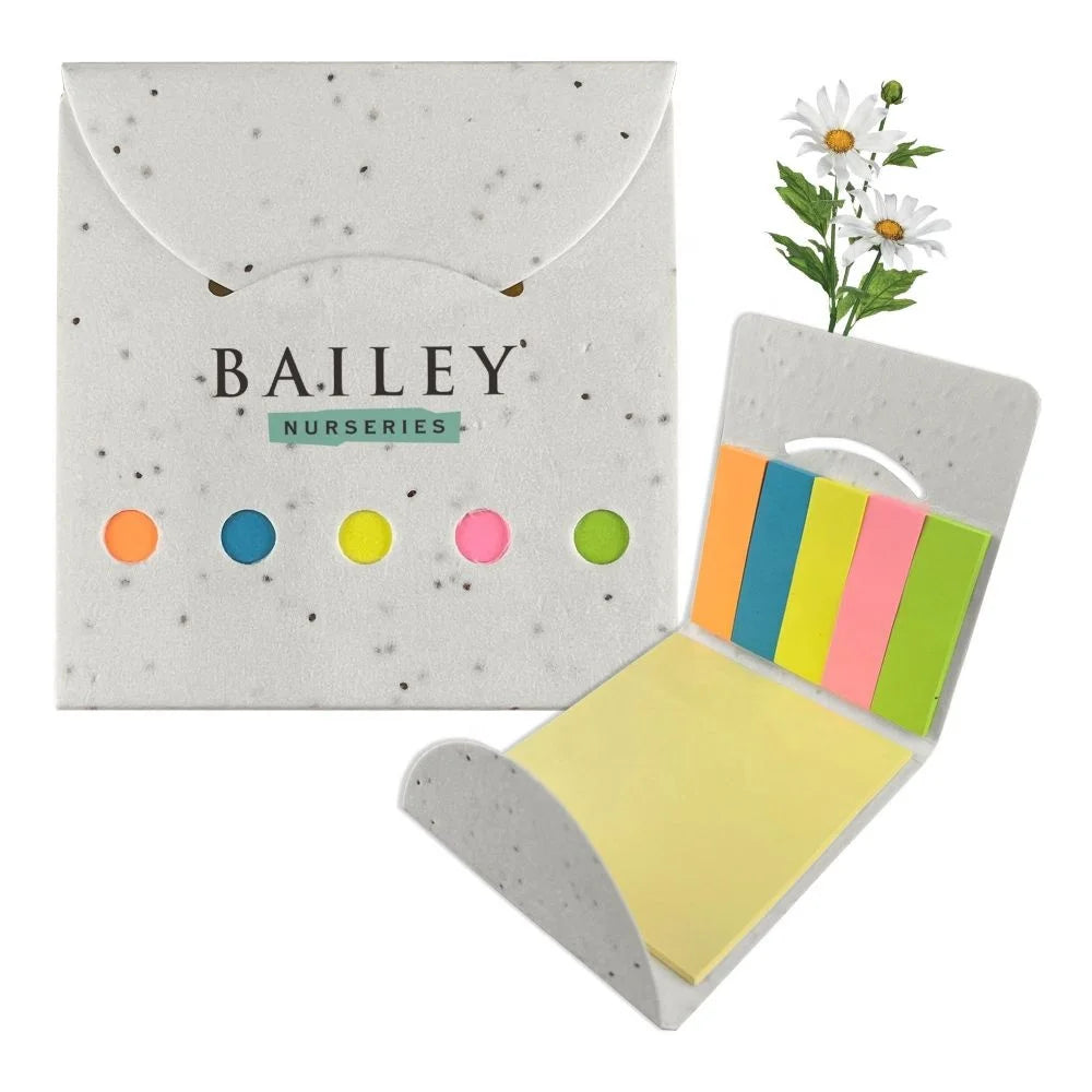 Plantable Eco-friendly Note Pad Cover Made of Special Paper Promotional Gift MH016 Daisy Sticky Note Pad in Stock