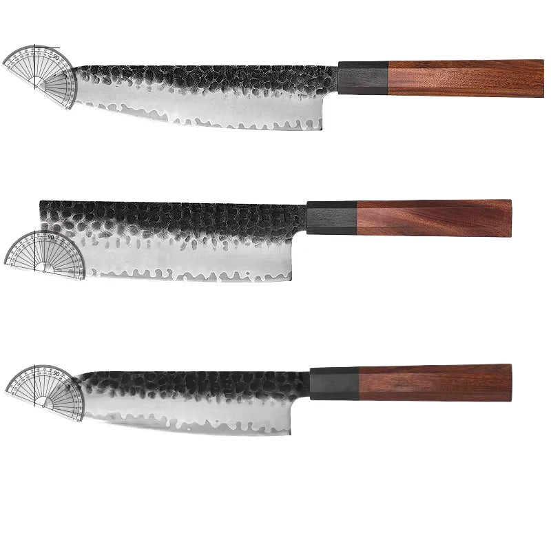 Professional Japanese Style Chef Knife Octagon Hand Forged 9cr18mov Steel Slicing Knife Eco-Friendly Ambidextrous Sour Twig