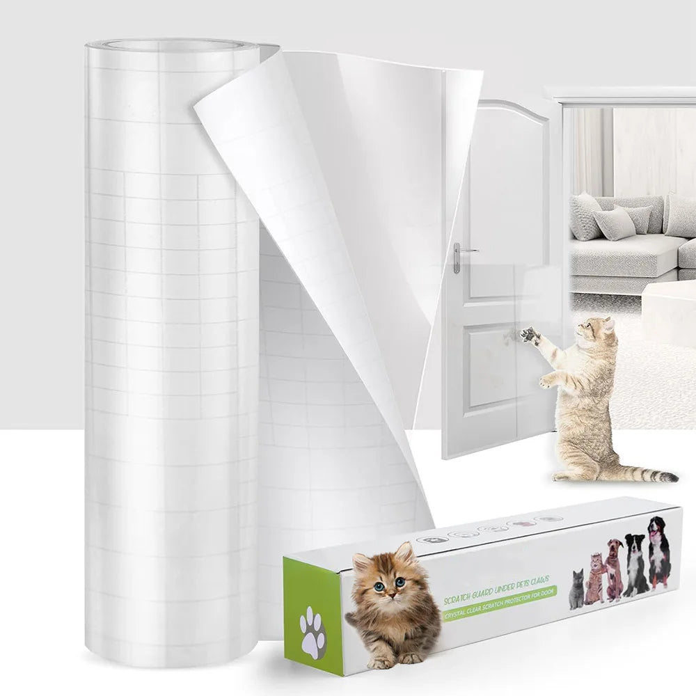 Cat Scratch Deterrent Tape Anti Cat Scratch Furniture Protector Single-Sided Sticky Couch Protector for Cat Furniture Couch Door