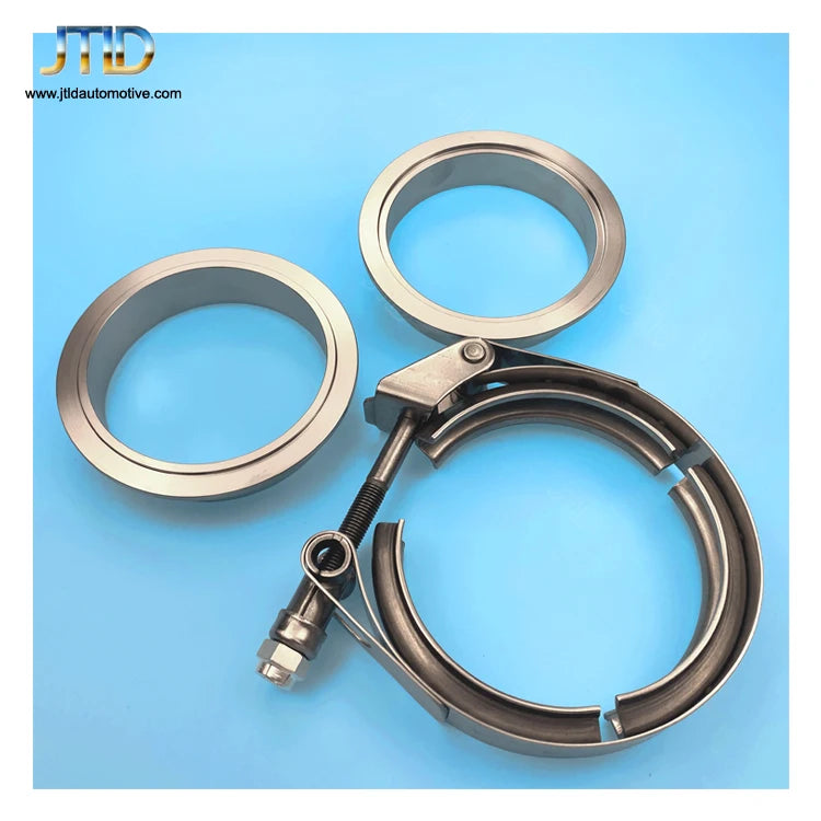 JTLD 3" 304 Stainless Steel V-Band Assembly (2 Flanges and 1 Clamp)