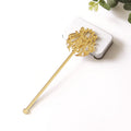 Custom Hot Sale Gold Glitter Acrylic Stick Crystal Cake Stick Custom Name Cocktail Coffee Drink Stirring Stick