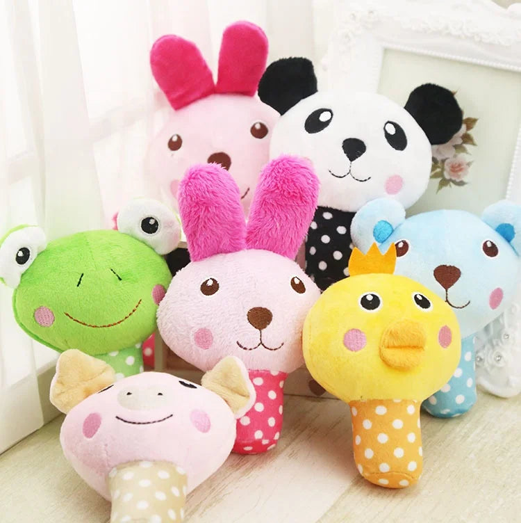 Eco-Friendly Classic Style Plush Dog Bite Resistant Ball Rope Toy Lifelike Fruit Cartoon Animal Cat Toy