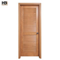Custom Transitional House Designs Modern South French Style Interior Solid Hard Wood Louvre Door for Hotels Finished Surface
