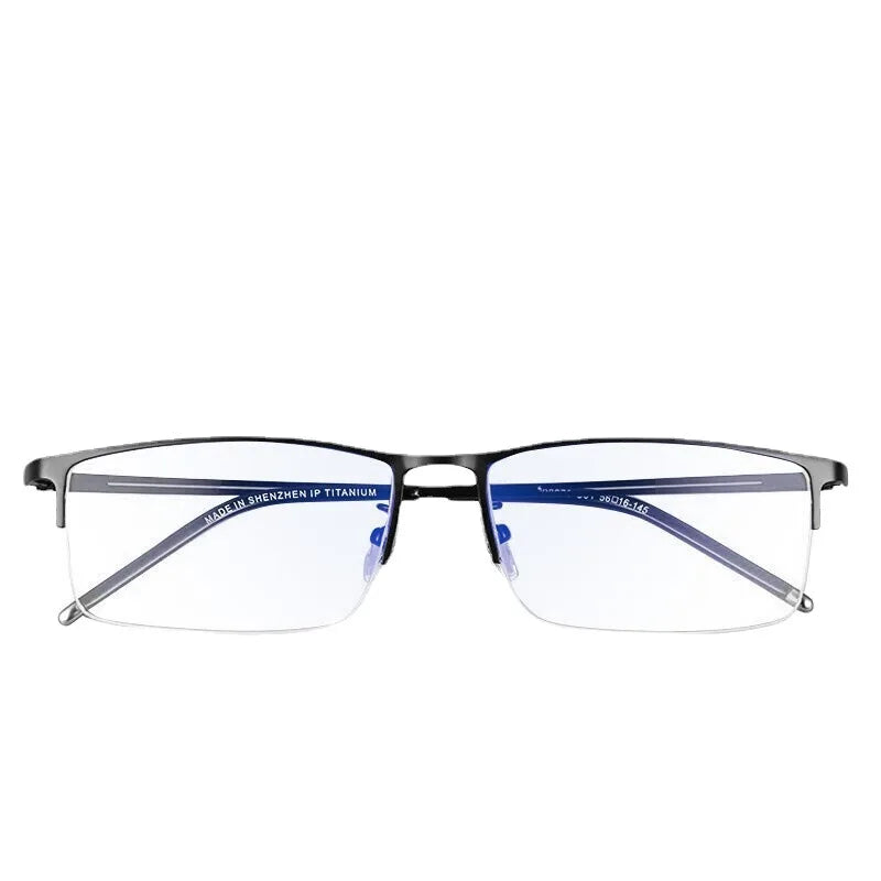 Wholesale Ultra-Light Half-Frame Myopia Glasses for Men Women Retro Anti-Blue Light Diamond Face Shape