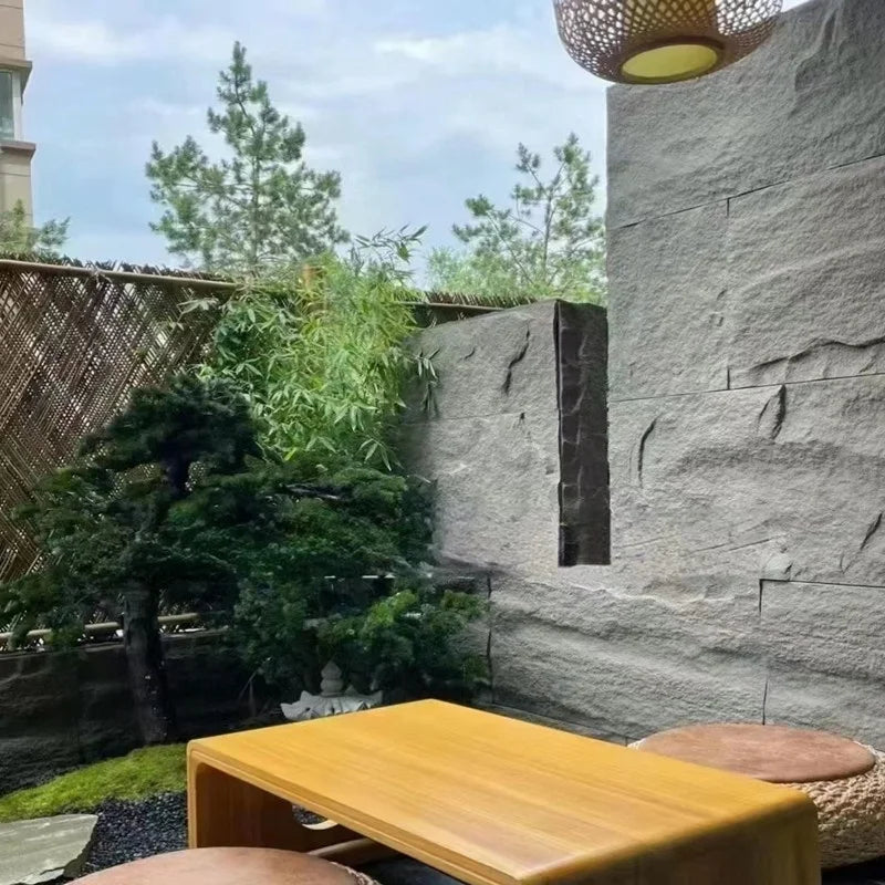 New Trend Artificial Quartz Stone Panels for Interior Walls Pu Stone Wall