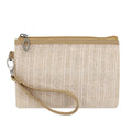 Women Straw Zipper Pouch Clutch Bag with Wrist Strap Custom Straw Cosmetic Beauty Bag Lady Gift