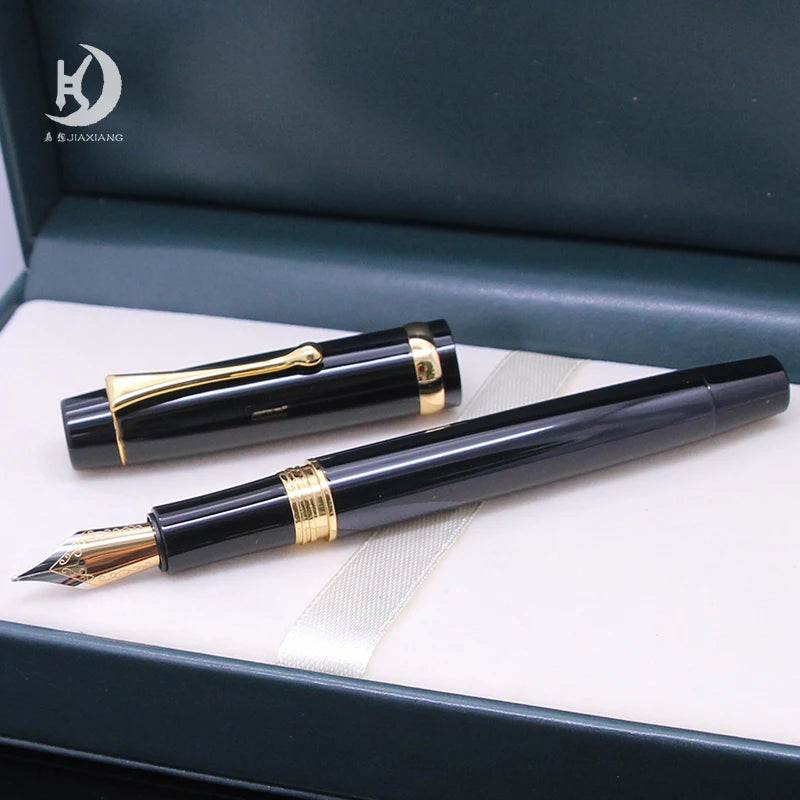 Premium Luxury Metal Fountain Pen for Men Penne Stilografiche Custom Gift Set with logo Calligraphy Designer Pens