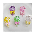 Kawaii Cartoon Luminous Lollipop Resin Flatback Cabochon Art Supply Decoration Charm DIY Craft Doll House