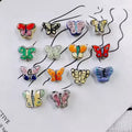 Cute 14*17mm Colorful Ceramic Clay Beaded Dainty Graffiti Butterfly Beads Charm for DIY Necklace Bracelet Jewelry Accessories