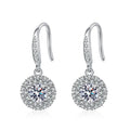 Wholesale Clusters of Stars Iced Out Grade D Moissanite Earrings 925 Sterling Silver 0.5ct Moissanite Drop Earrings
