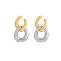 MARONEW Customized Classic 18K Gold Plated Stainless Steel Stud Earrings for Wedding Women Hypoallergenic Jewelry