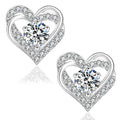 GRA Non-allergenic Moissanite Jewelry 1ct Lab Heart Diamond Earring 925 Sterling Silver Women D Color Mossanite Stud Earring
