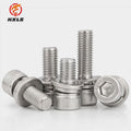 High Quality A2 304 Stainless Steel Hexagon Socket Head Combination Screws M3-M8 Metric Plain GB Standard Hengxiang Brand