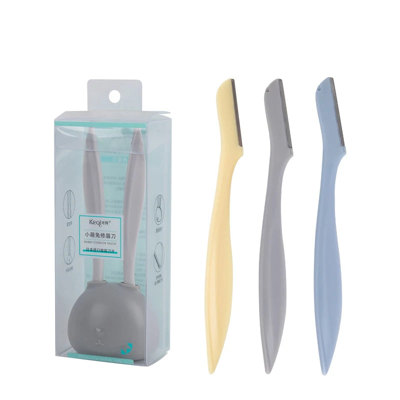 Superior Quality Two-Piece Rabbit-Shaped Hot Selling Eyebrow Trimmer Razor Shaver Eyebrow Remover Working in Shaving Mode
