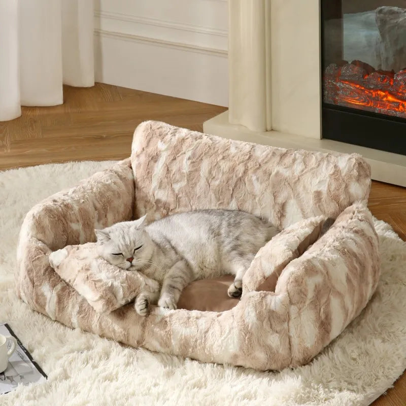 UFBemo New Hot Sale Wholesale Customized Removable Washable Luxury Pet Dog Cat Bed Sleeping Bed Pet Sofa