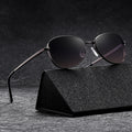 DOISYER Retro Classic Cat-Eye Sunglasses UV Gradient Polarized Driving Sunglasses Oval Metal Frame Fashionable Pilot Tac