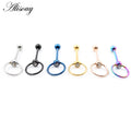 Wholesale Zircon CZ Stainless Steel Tongue Barbell Piercing Thread Unisex Women 14G Labret Lip Nipple Rings Bar Body Jewelry