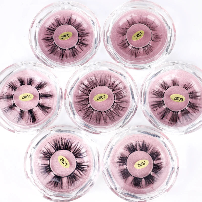 3D Faux Mink Natural DIY Eyelash Set Custom Segment Lash 18mm Cluster Eyelashes Clear Band Pre-Cut Strip Full Strip Eyelashes