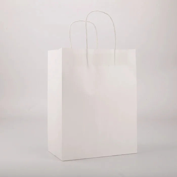 Wholesale Kraft Paper Gift Bag with Logo White Brown Carrier Printed Packaging Classic Style for Promotion