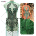 WDP-245 Keering 2023 Hot Sale Bling Bling Decorated Appliques Handmade Rhinestone Applique for Wedding Dress
