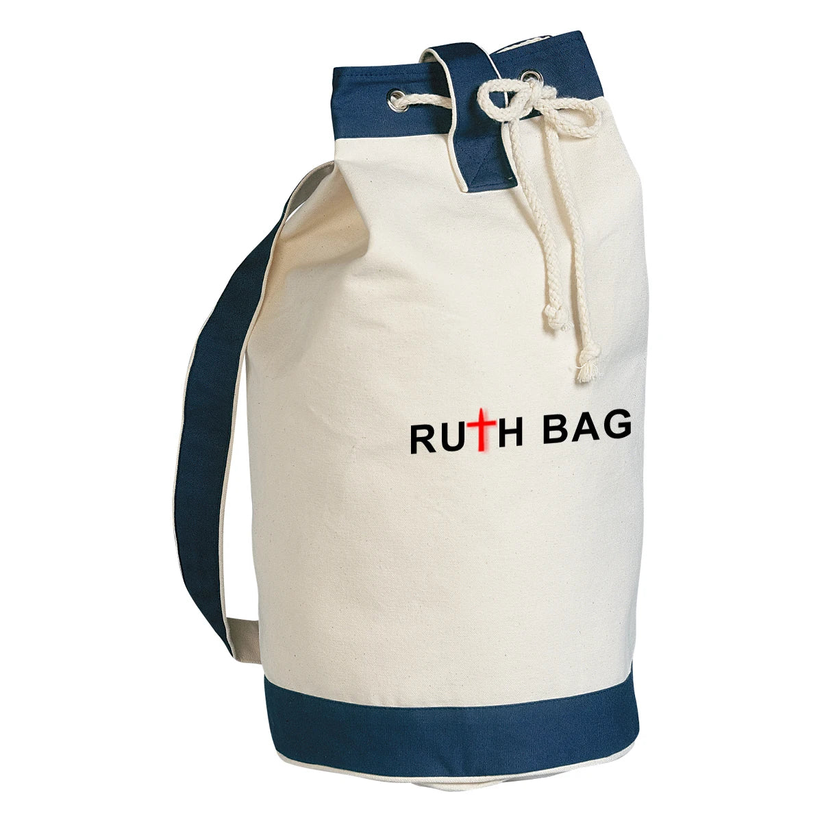 Ruthbag 100% Natural Cotton Boat Tote Bag Extra Heavy-Weight Large Personalized Grocery Canvas Tote with Letter Pattern