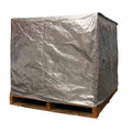 150x150x120CM 220GSM Coated Plain Outdoor Weatherproof PE Tarpaulin Pallet Cover Silver UV Protected for Tents and Bags