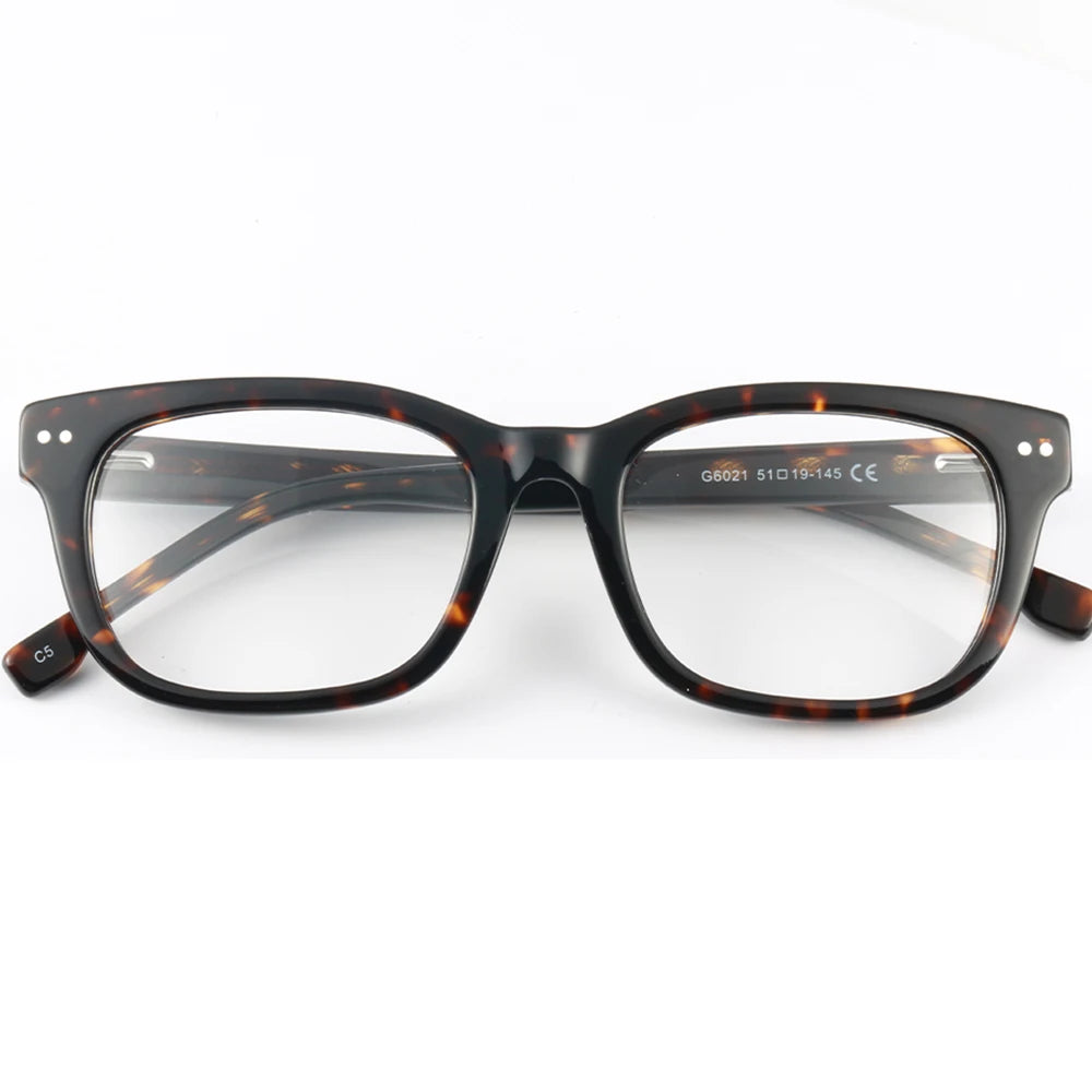 G6021 Customized 2023 New Trendy Eyeglasses Frames Men Women Fashionable square Thicken Handmade Acetate Optical Eyewear Frames