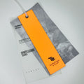 High-End Custom Clothing Brand Cloth Embossed Silk Screen Printed Eco-Friendly Hang Tags Custom Logo Sizes for Garments String