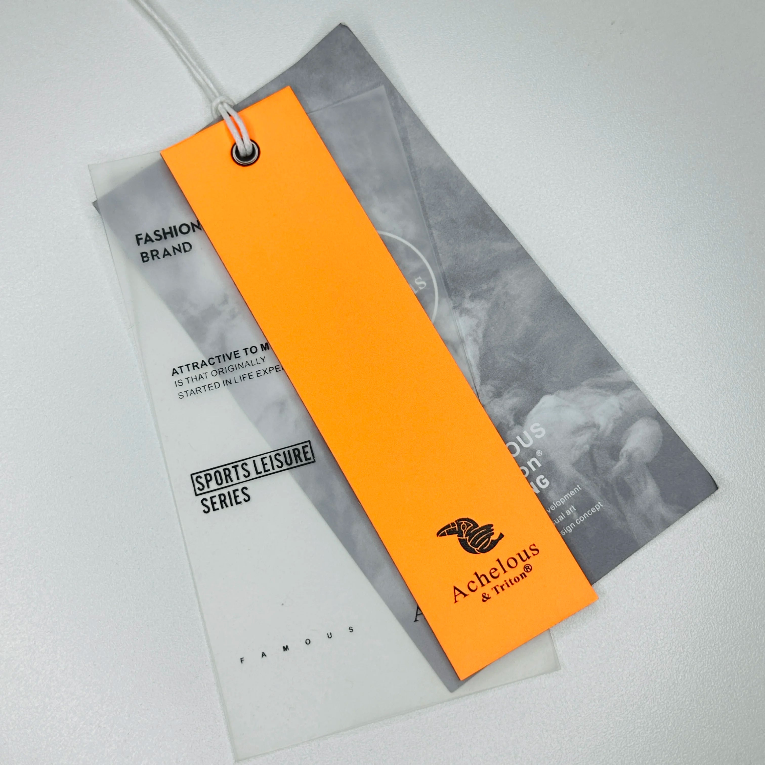 High-End Custom Clothing Brand Cloth Embossed Silk Screen Printed Eco-Friendly Hang Tags Custom Logo Sizes for Garments String