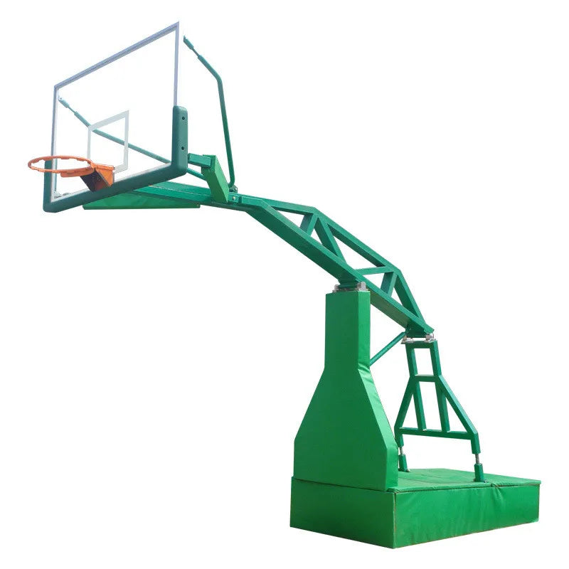 Fiba Approved Indoor Electric Hydraulic Basketball Stand Indoor Movable Foldable Adjustable Basketball Hoop Stand for Sale