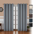 Factory Wholesale Ready Made Blackout Curtains Thermal Insulated with Grommet Hotel Room Darkening Curtains for Bedroom
