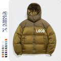 Custom Design Puff Padded Jacket for Men Warm Coat Oversized Men's Down Windbreaker Bubble Shiny Puffer Men's Down Jacket