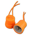 E27 Iron Nickel Plated Full Thread Adapter Bulb Adapter Socket Pakistan Nigeria CE E27 Porcelain Angeled Lamp Holder