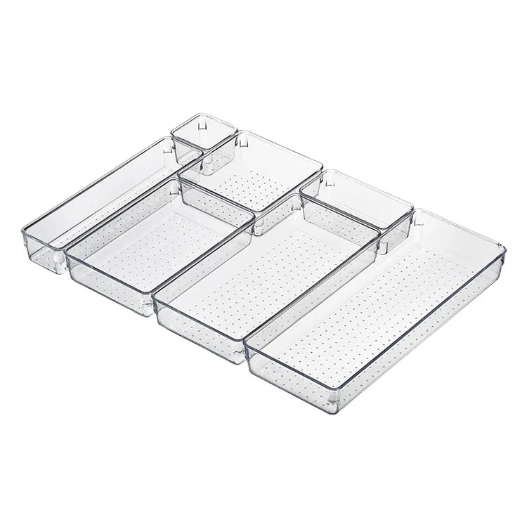 Hot Sale Kitchen Living Room Desktop Drawer Design Plastic Storage Boxes Desk Design Divider Drawer Organizer