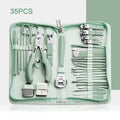22/35pcs Professional Stainless Steel Nail Clipper Travel Grooming Kit Manicure & Pedicure Set Personal Care Tools