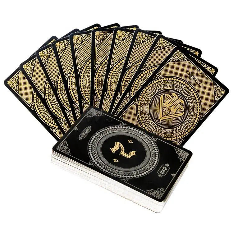 Custom Printing Personalized Gold Foil Custom Paper Card Game Silver Edges Gold Edges Playing Cards