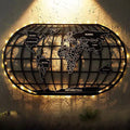 100x52cm Art Creative bar Restaurant Wall Hanging Industrial Background Wall Home Decoration World Map Iron Wall Decoration