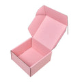 Recycled Folding Flat Paper Corrugated Carton Black Craft Pink Color Gift Box Packing Shipping Mailer Box Packaging With Logo