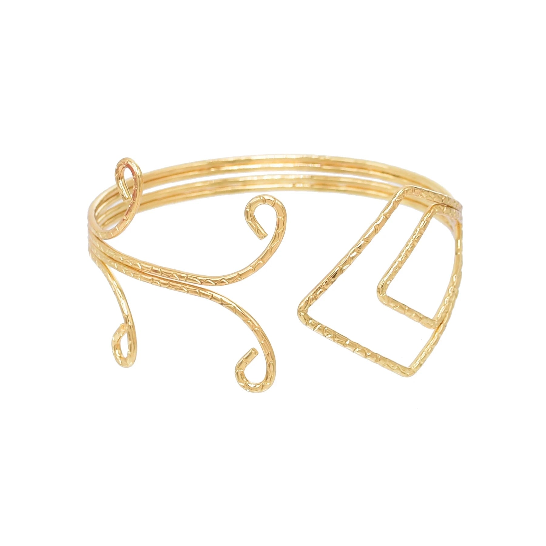 Golden Silver Alloy Fashion Irregular Simple Bracelet Bangle Cuff Jewelry Armlet Gift for Girls Women