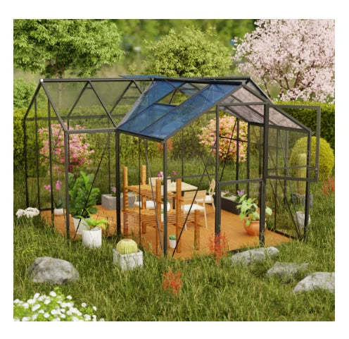 OEM ODM Manufacturer's Aluminum Frame Greenhouse Transparent PVC Glass Greenhouse Outdoor Planting Garden Greenhouse Wood Steel MegaBDM