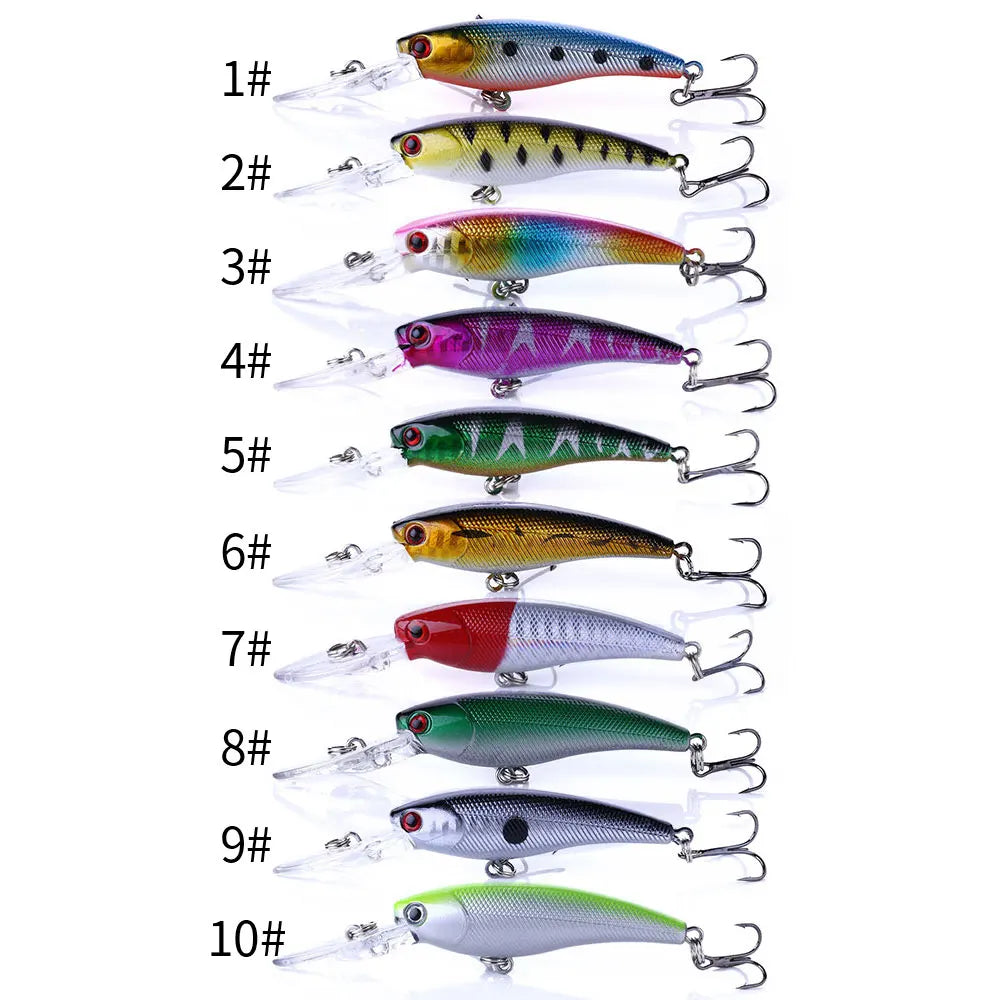 Hengjia Trolling Minnow Fishing Lure Wobbler Hard Bait for Tuna Wahoo Mackerel Marlin Artificial Floating Trolling Lure for Bass Pike Fishing