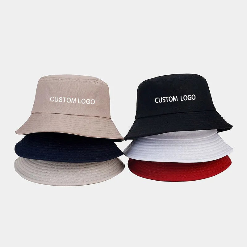 Outdoor Sports Visor Fashion Men Women Flat Top Wide Brim Summer Cap Travel Fisherman Leisure Solid Color Cotton Kid Bucket Hats