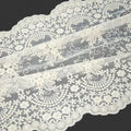 Custom White Cotton Vintage Embroidery Machine Lace Ribbon Boho Border Lace Trim for Clothing Shoes Underwear Decoration