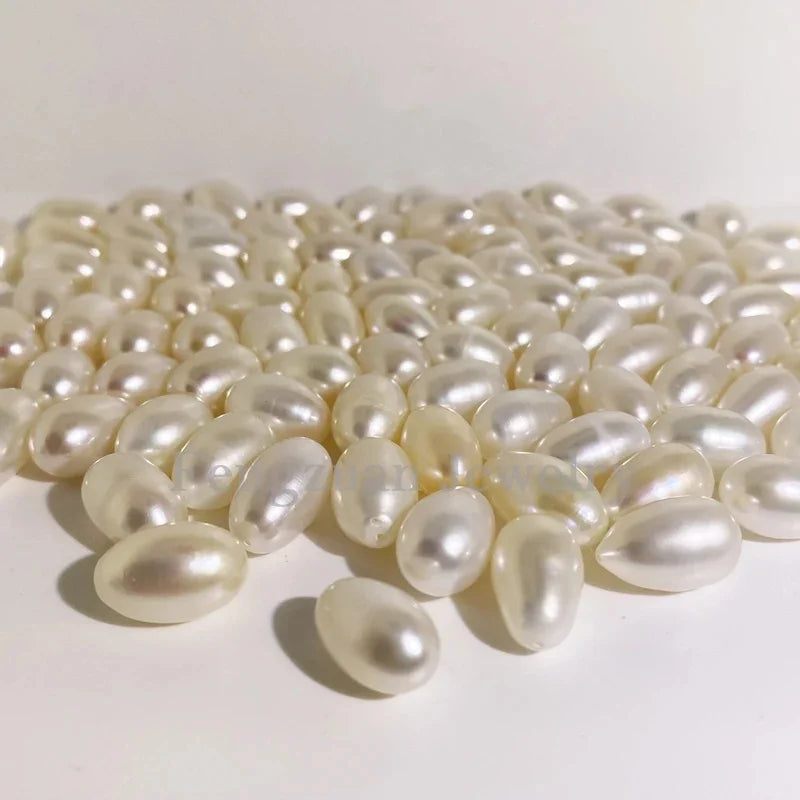 3A Natural Freshwater Pearls 3*5mm-10*15mm Rice Shape White/pink/purple Loose  Natural Freshwater Pearl